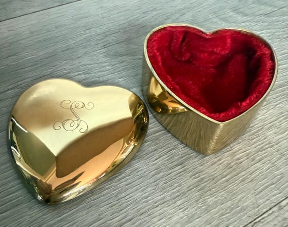 Vintage/ New/ Solid Brass/ Trinket Box/ Things Re… - image 5