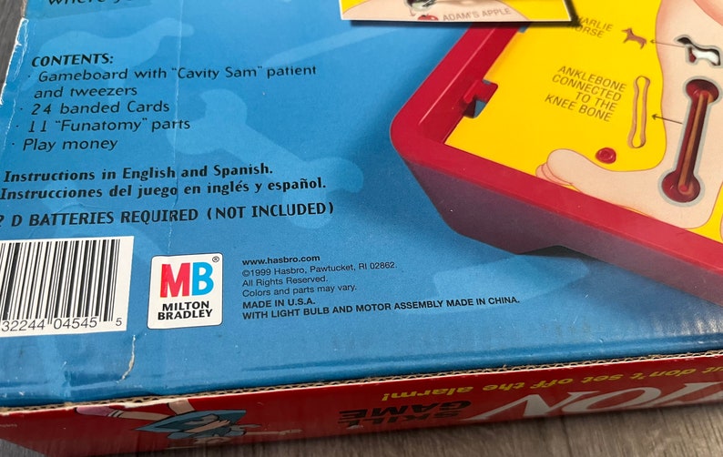 Vintage/ 1999/ OPERATION/ Skill Game/ Cavity Sam/ Doctor Game/ Milton