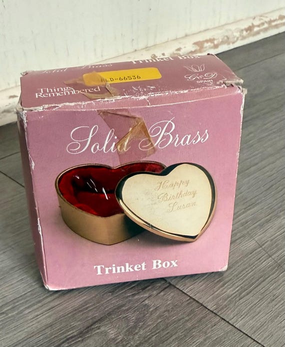 Vintage/ New/ Solid Brass/ Trinket Box/ Things Re… - image 7