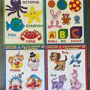Vintage/ 1992/ 2000/ Preschool/ Puzzles/ PuzzlePatch/ 4 pieces/ Complete/ Good Condition