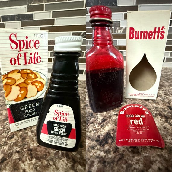 Colorant alimentaire vintage/ Rcipients/ Vendu sparment/ Colorant alimentaire rouge Burnetts/ Colorant alimentaire vert Spice of Life/ Bon tat - Etsy France Colorant alimentaire vintage/ Rcipients/ Vendu sparment/ Colorant alimentaire rouge Burnetts/ Colorant alimentaire vert Spice of Life/ Bon tat - Etsy France