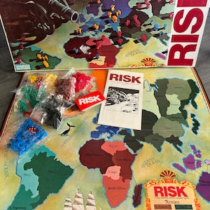 Vintage/ 1975/ 1980/ RISK/ World Conquest Game/ Parker Brothers/ No 44/ Made In USA/ Complete/ Good to New Condition