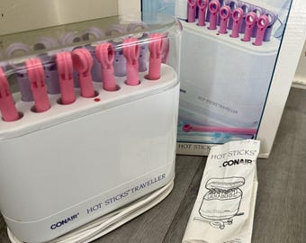 Conair Hot Sticks Hairsetter Model HS18WR Flexible Hair Curlers Pink Teal Etsy India