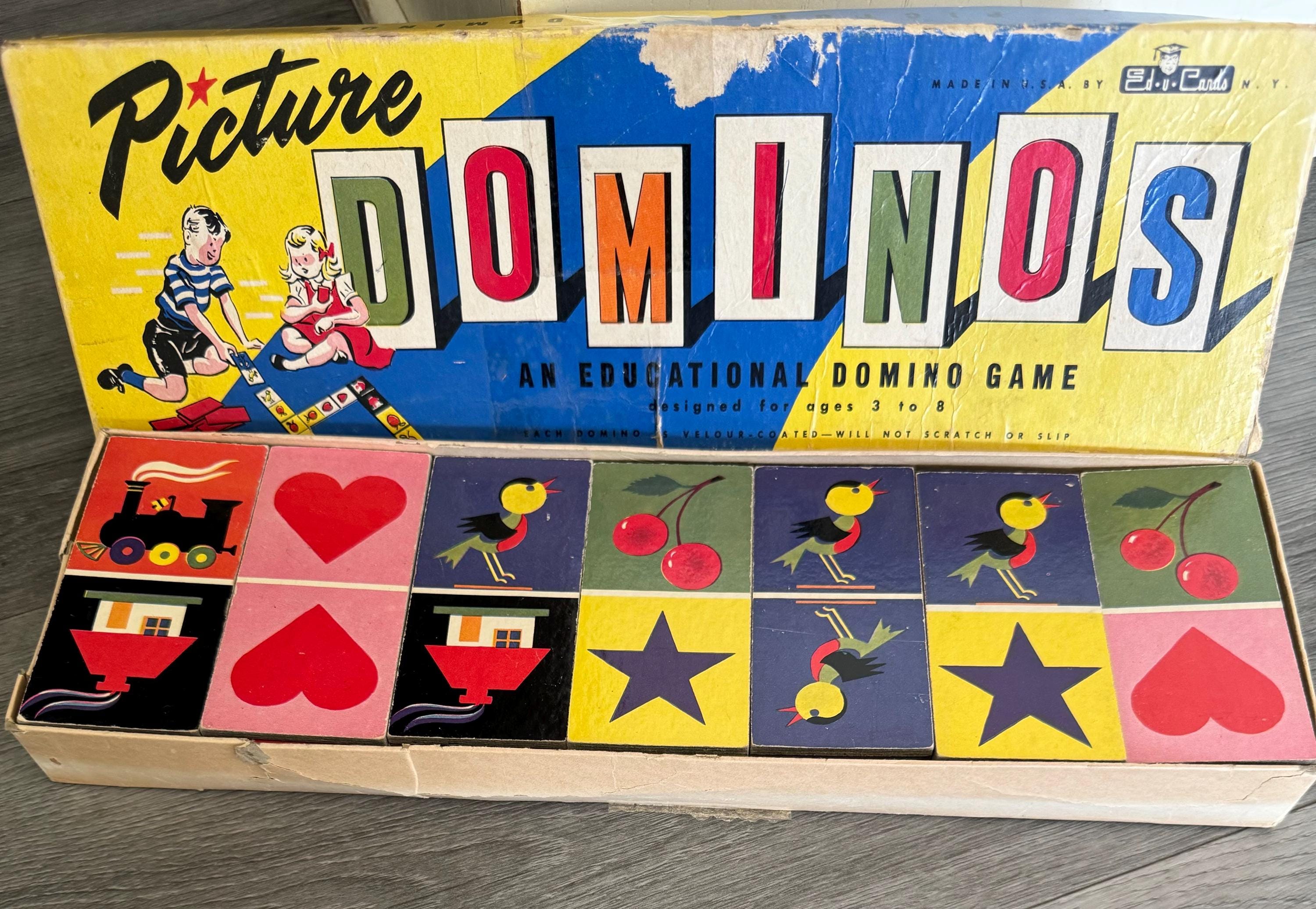 Vintage/ 1951/ Kids/ Picture/ Dominos/ Educational/ Domino Game