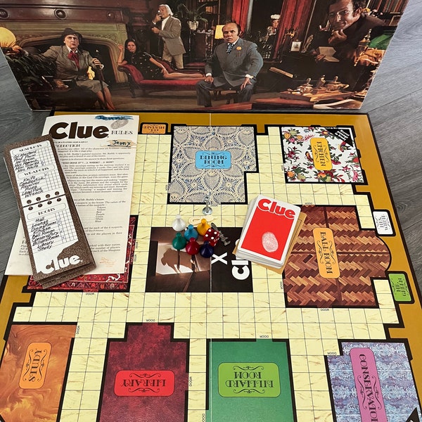 Vintage/ 1972/ Clue/ Board Game/ Parker Brothers/ Detective Game/ Fair Condition