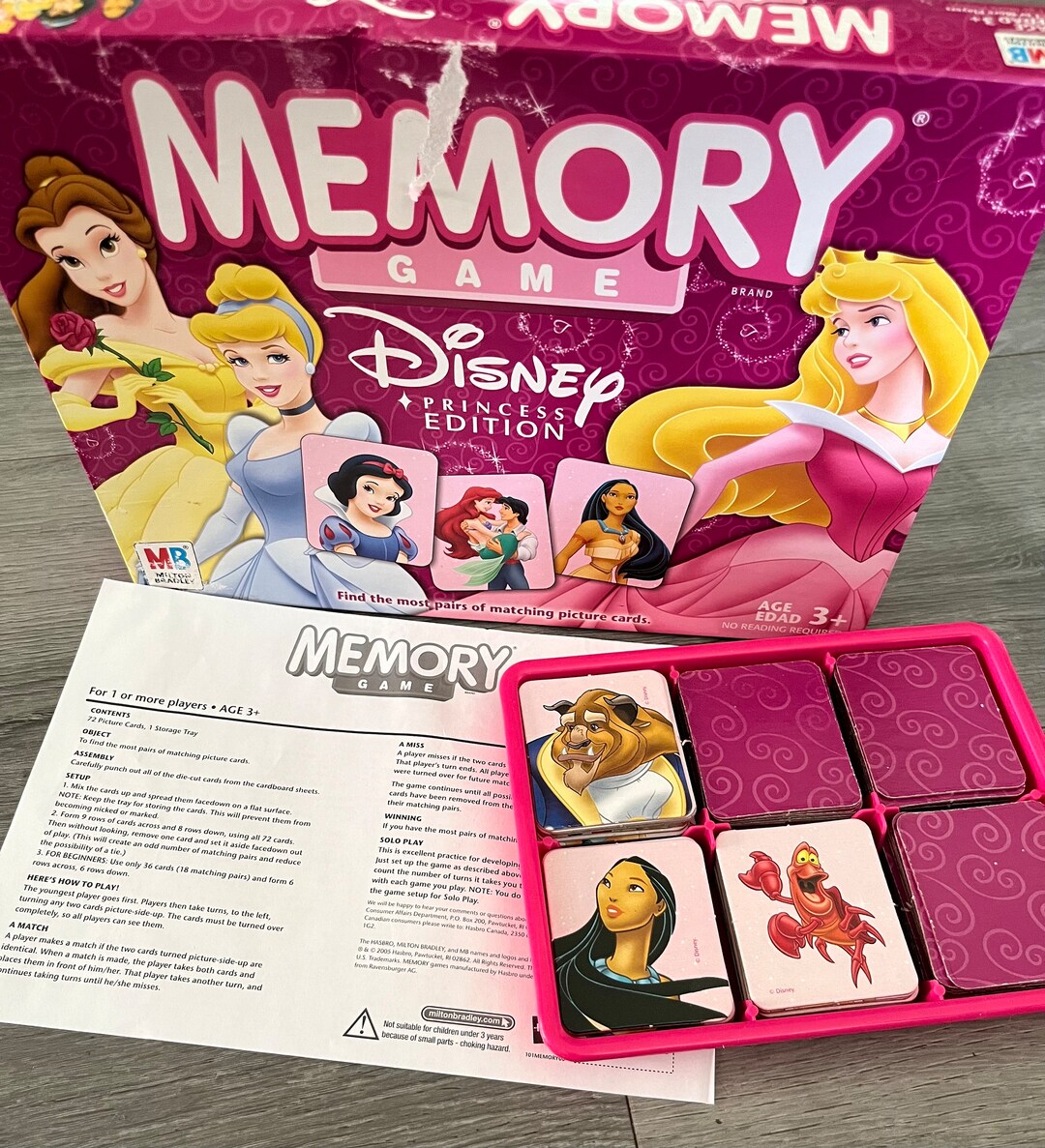2004/ Kids/ Memory Game/ Disney/ Princess Edition/ Hasbro/ Milton ...
