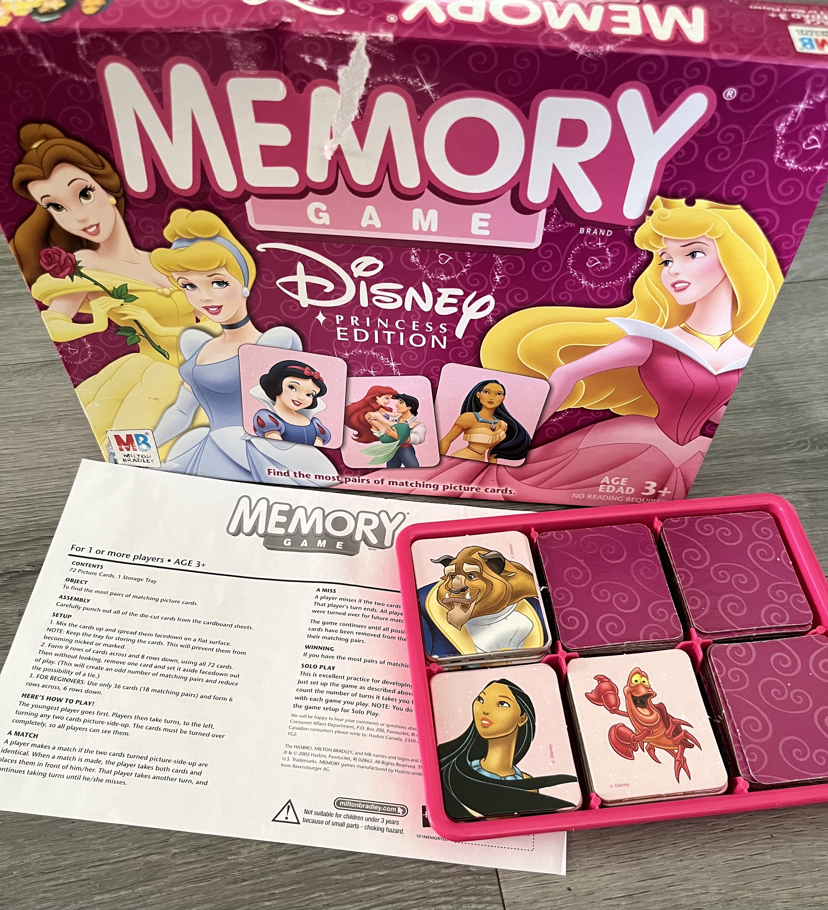 mDWE ミニーマジックペンとGame Cards4箱 2004/ Kids/ Memory Game/ Disney/ Princess Edition/ Hasbro/ Milton
