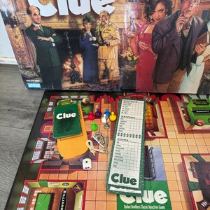 Vintage/ 1998/ aanwijzing/ bordspel/ Parker Brothers/ detectivespel/ compleet/ zeer goede staat
