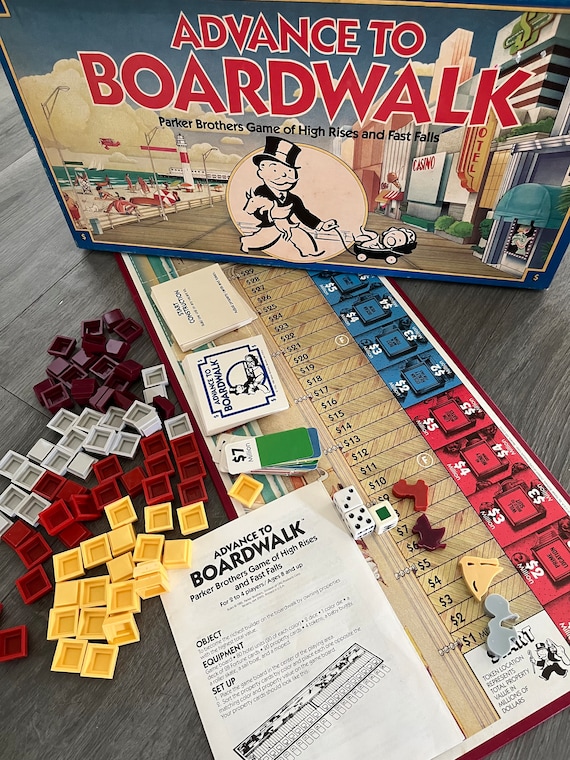Vintage/ 1985/ Advance to Boardwalk/ Board Game/ Parker Brothers