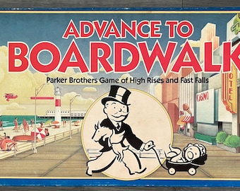 Vintage/ 1985/ Advance to Boardwalk/ Board Game/ Parker Brothers