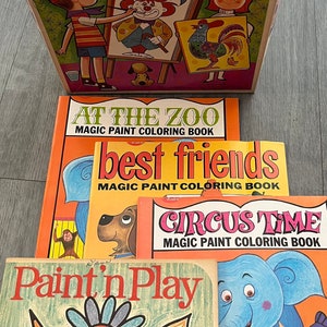 Vintage/ New/ Magic Paintbrush/ Paint n Play/ Paint with Water/ Box Set/ 4 Book Set/ Avalon/ Standard Toycrafts