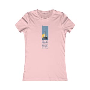 Point Lookout Lighthouse JUMP CLUB Women&#39;s Tee, Relaxed Graphic T-Shirt for Lighthouse Lovers, Gift for Beach Lovers, Casual Summer Top