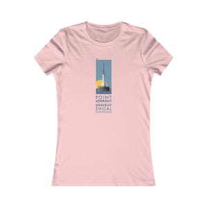 Point Lookout Lighthouse Women&#39;s Tee, Relaxed Graphic T-Shirt for Lighthouse Lovers, Gift for Beach Lovers, Casual Summer Top, Vintage
