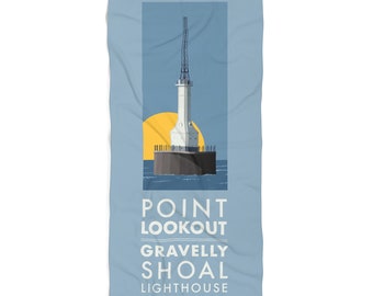 Gravelly Shoal Lighthouse - Beach Towel
