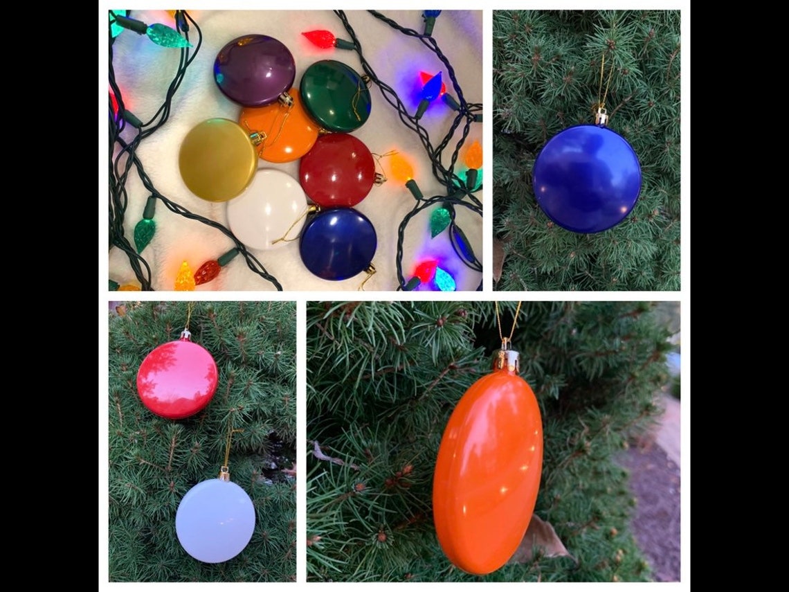 Flat Christmas Ornaments Assorted Colors / Crafters / Cricut / Etsy