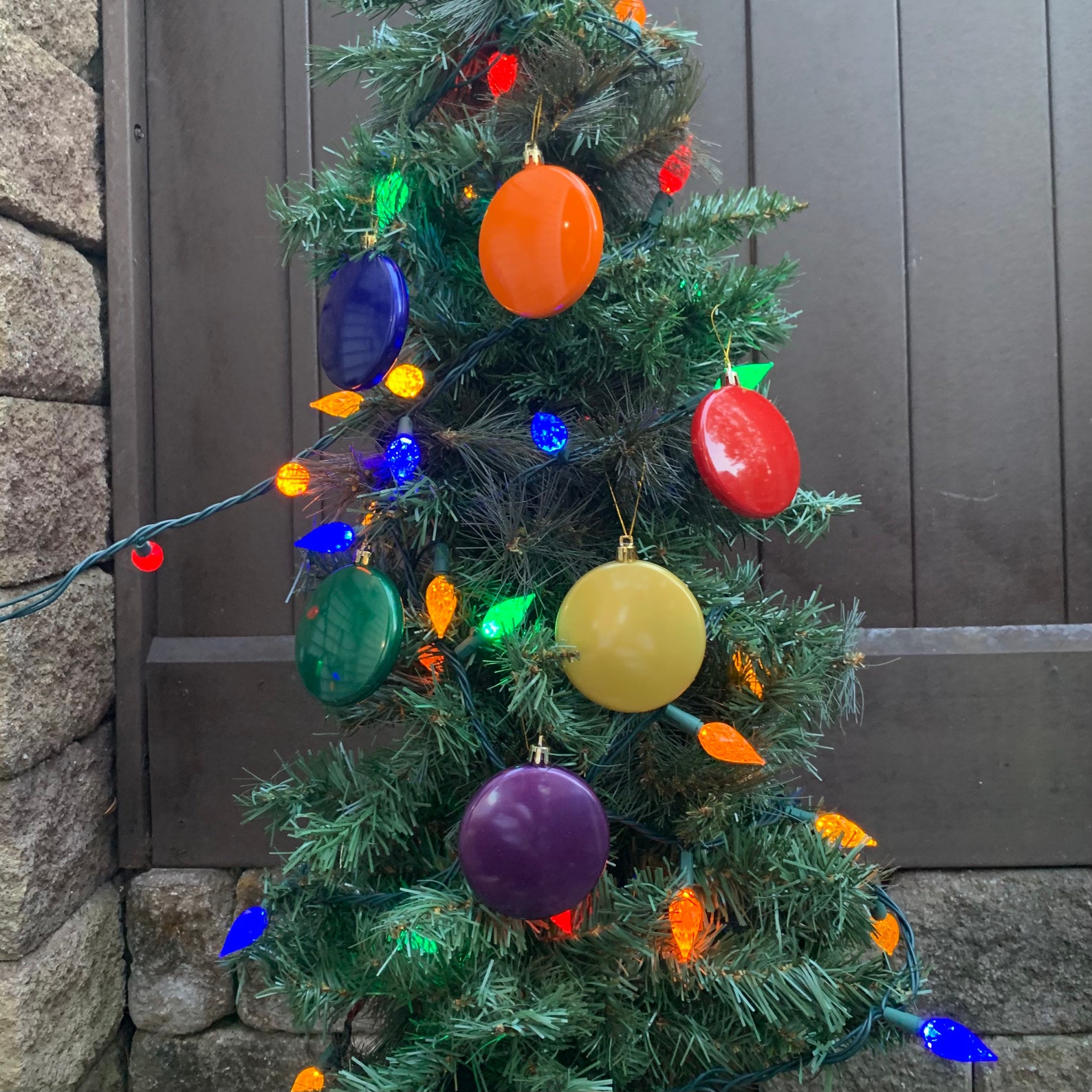 Flat Christmas Ornaments Assorted Colors / Crafters / Cricut / Etsy