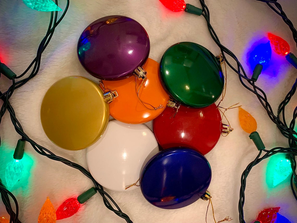 Flat Christmas Ornaments Assorted Colors / Crafters / Cricut / Etsy