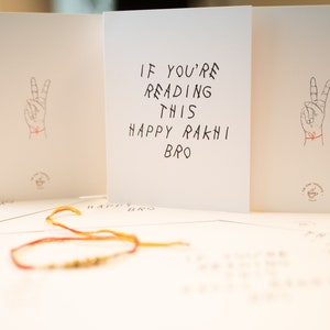 Carte Rakhi inspirée de Drake avec Rakhi inclus, fête indienne, Raksha Bhandan, Rakhri, cartes, cartes Rakhi, frère soeur