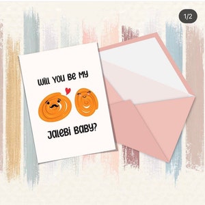 Carte de voeux vierge Will You Be My Jalebi Baby