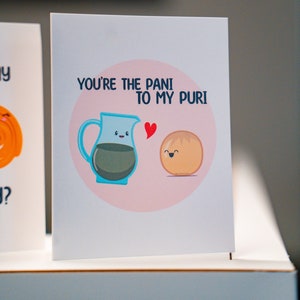 Tu es le Pani to my Puri Carte de voeux vierge, carte Desi, carte d'anniversaire, cartes d'amitié, Saint-Valentin, carte d'anniversaire