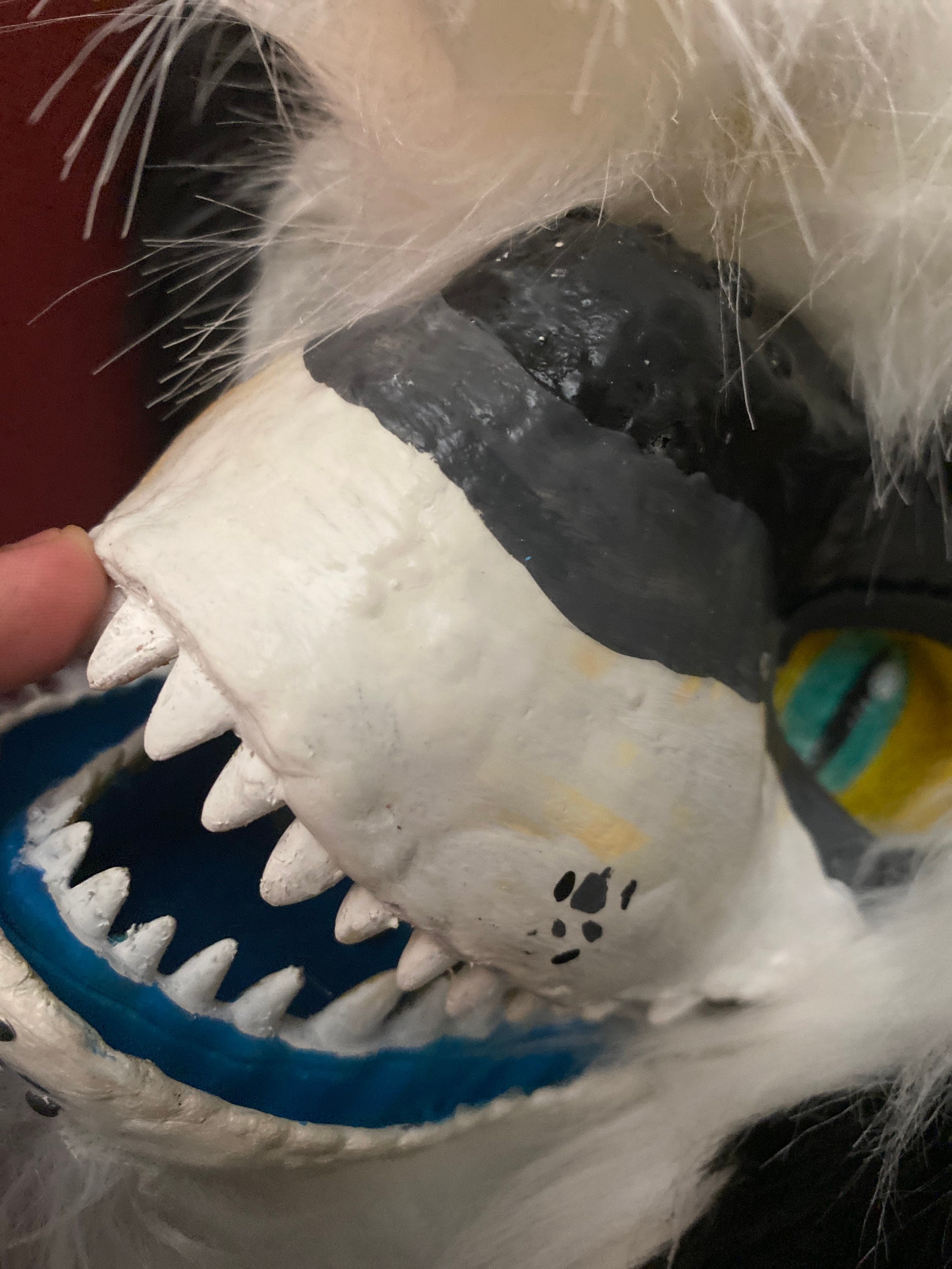 Furry dino mask dog ram sheep dinosaur mask made for kids Etsy