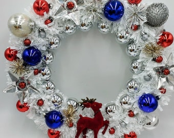 大型ヴィンテージクリスマスオーナメントリース（一点物）