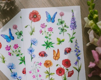 Temporary Wildflower Tattoos/ Floral Wedding Tattoos/ Botanical Tattoos/ Boho Gifts/ Temporary Tattoo Set /Waterproof Flower Herbs Tattoos