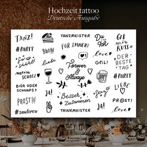 German Wedding Temporary Tattoos: Fun Bridal Shower Favors