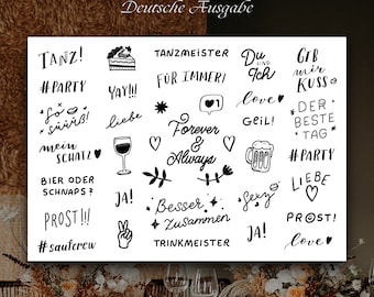 German Wedding Temporary Tattoos: Fun Bridal Shower Favors