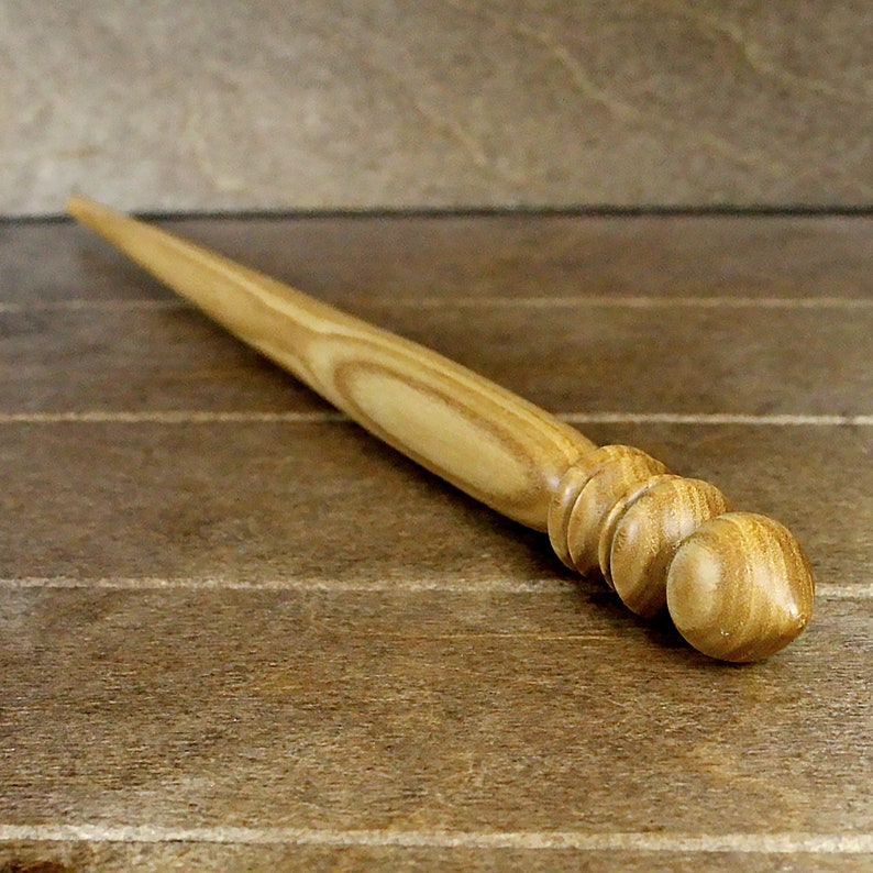 Wooden spindle for twisting wool linen cotton in yarn. The Etsy