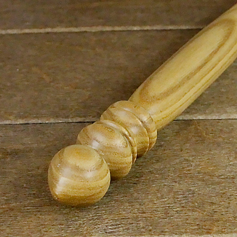 Wooden spindle for twisting wool linen cotton in yarn. The Etsy
