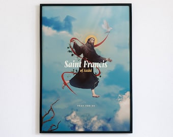 Saint Francis 18x24 Poster | Saint Francis of Assisi | Catholic Saints Printable Art | Digital Download