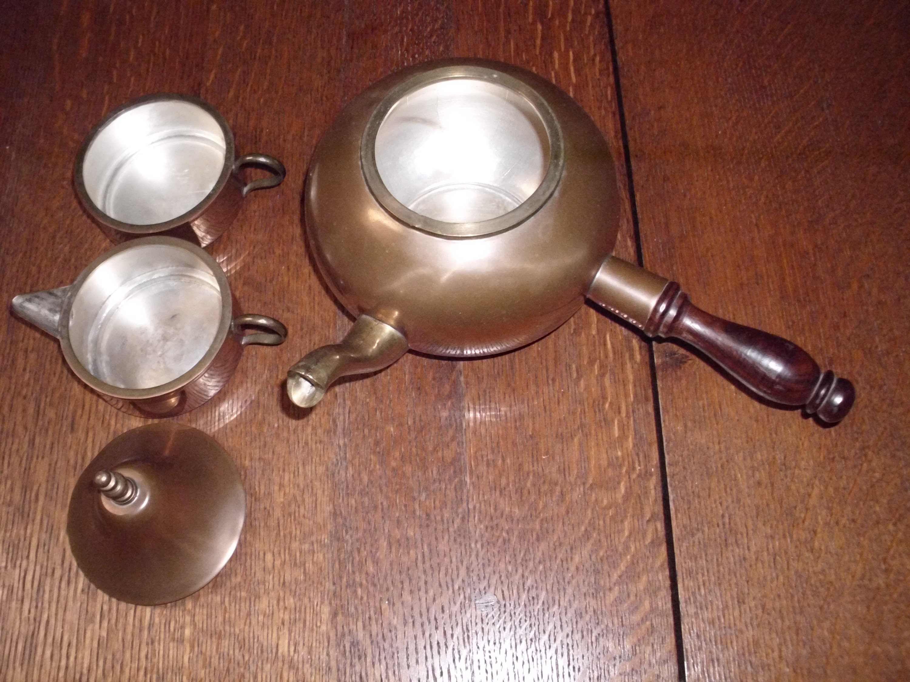 Vintage Copper and Brass Coffee Tea Pot 3 Tir with Handle | Etsy