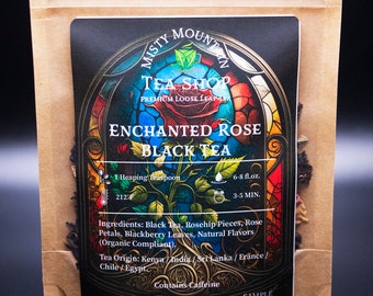 Enchanted Rose Black Tea / Rose Tea / Tea Party / Summer Tea / Tea Gift / Stress Tea / Loose Leaf Tea