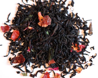 Raspberry Black and White Tea / Loose Leaf Tea / Fruit Tea / Raspberry Tea / Tea Gift / Birthday Gift / Father's Day