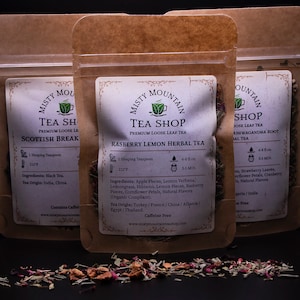 Create Your Own Tea Sample Tea Set / Stocking Stuffer / Loose Leaf Tea / Tea Gift / Sample Tea Set / Gift Set / Birthday Gift / Father's Day