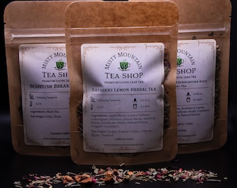 Créez votre propre thé / Echantillon de service à thé / Bas de Noël / Thé en vrac / Cadeau pour le thé / Echantillon de service à thé / Coffret cadeau / Cadeau d'anniversaire / Fête des Pères