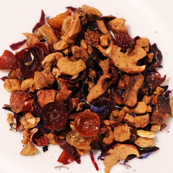 Blue Eyes Herbal Tea - Loose Leaf/ Fruit Tea / Holiday Tea / Whole Fruit Tea / Decaf Tea