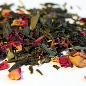 Cherry Rose Sencha Green Tea (Organically Sourced) / Japanese Tea / Loose Leaf Tea / Tea Gift / Sencha Tea / Birthday Gift / Father&#39;s Day