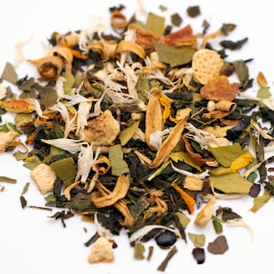 Té verde cítrico energizante / Té para obtener energía / Té de hojas sueltas / Té para regalar / Bebida energética / Té cítrico / Día del Padre