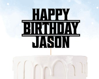 Custom Tough Guy Cake Topper - Manly Boyfriend Husband Dad Grandpa Son Brother