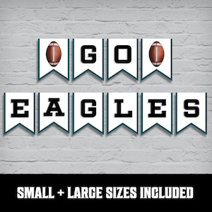 Printable Eagles Football Party Banner - DIY Banner Kit