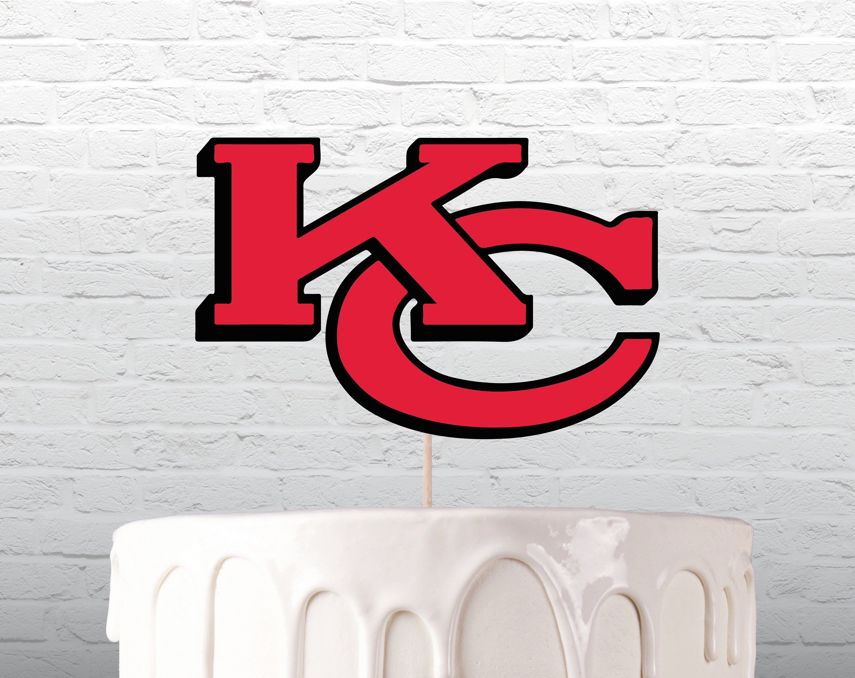 Kansas City Chiefs Football Cake Topper Cupcake Toppers also | Etsy