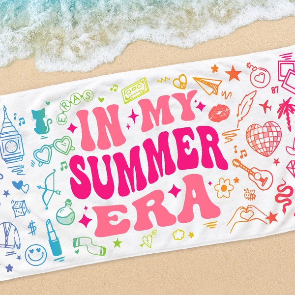 In My Summer Era Beach Towel - Swif t ie Gift for Mother’s Day or Birthday Girl.