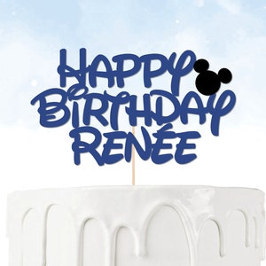 Personalized Mickey Mouse Cake Topper - Custom Name