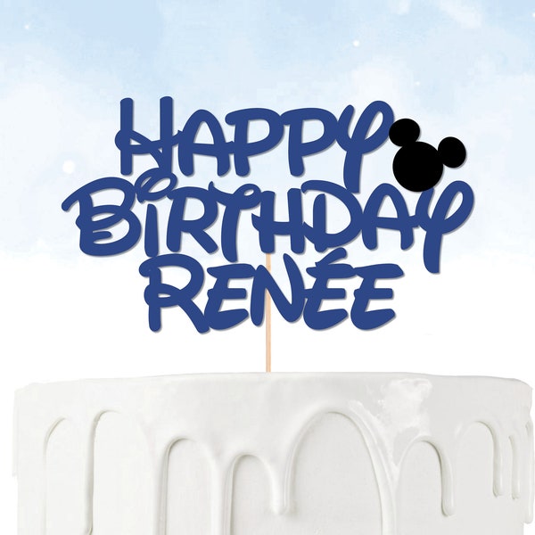 Topper per torta di Topolino personalizzato - Nome personalizzato