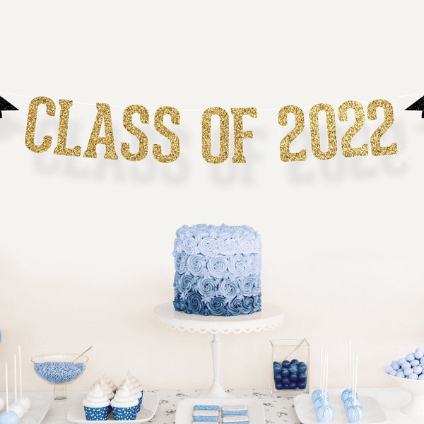 Class of 2022 Banner Kit with String - Graduation Accomplishment Decor - Customization Personalization Available - Ships Fast!