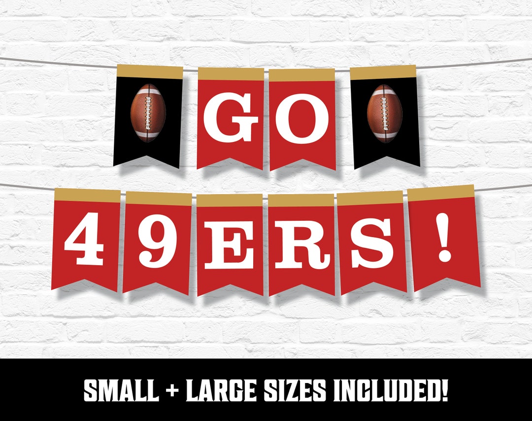 Printable 49ers Football Party Banner DIY Banner Kit Etsy