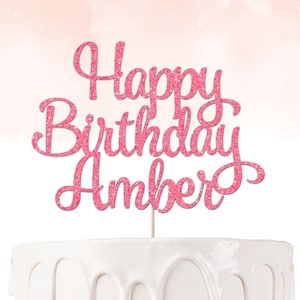 Personalisierte Happy Birthday Cake Topper - 3 Styles und 50+ Farboptionen - Ships Fast!