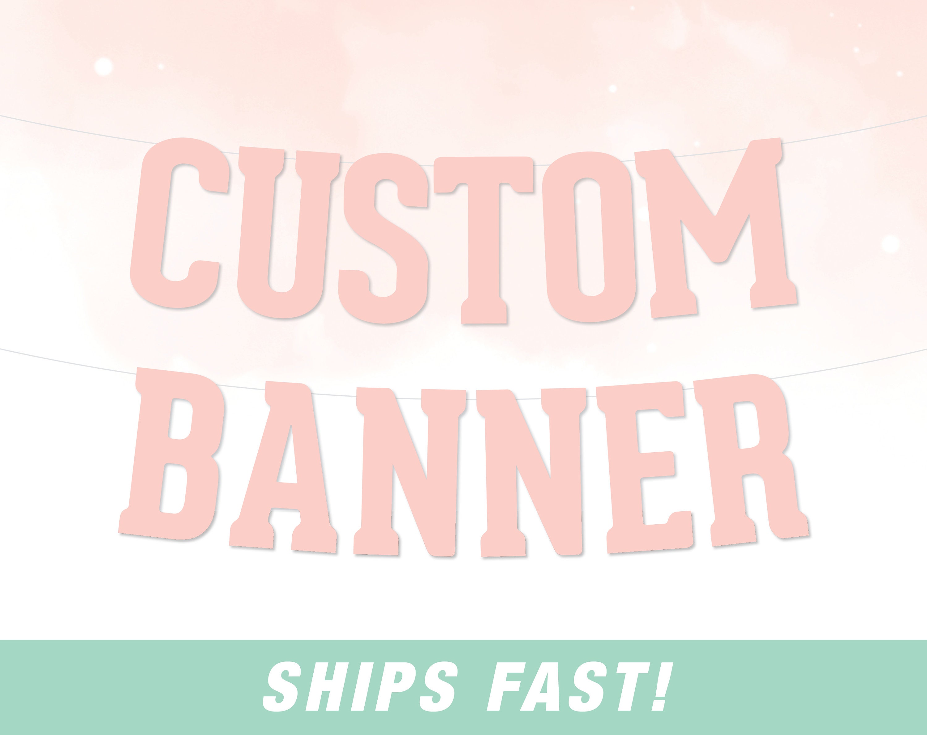 Custom Banner Kit With String - Personalized - Ships Fast! - Etsy
